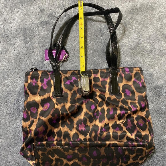 Coach Violet Purple Ocelot Signature Leopard Print Bag - Great Condition - Picture 9 of 9